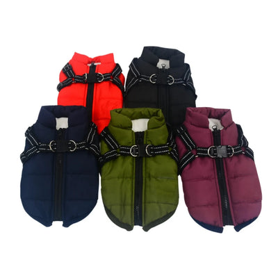 Veste d'hiver Novaelia™  imperméable avec harnais intégré pour chien