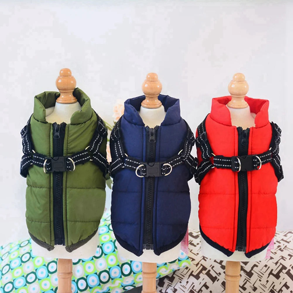 Veste d'hiver Novaelia™  imperméable avec harnais intégré pour chien