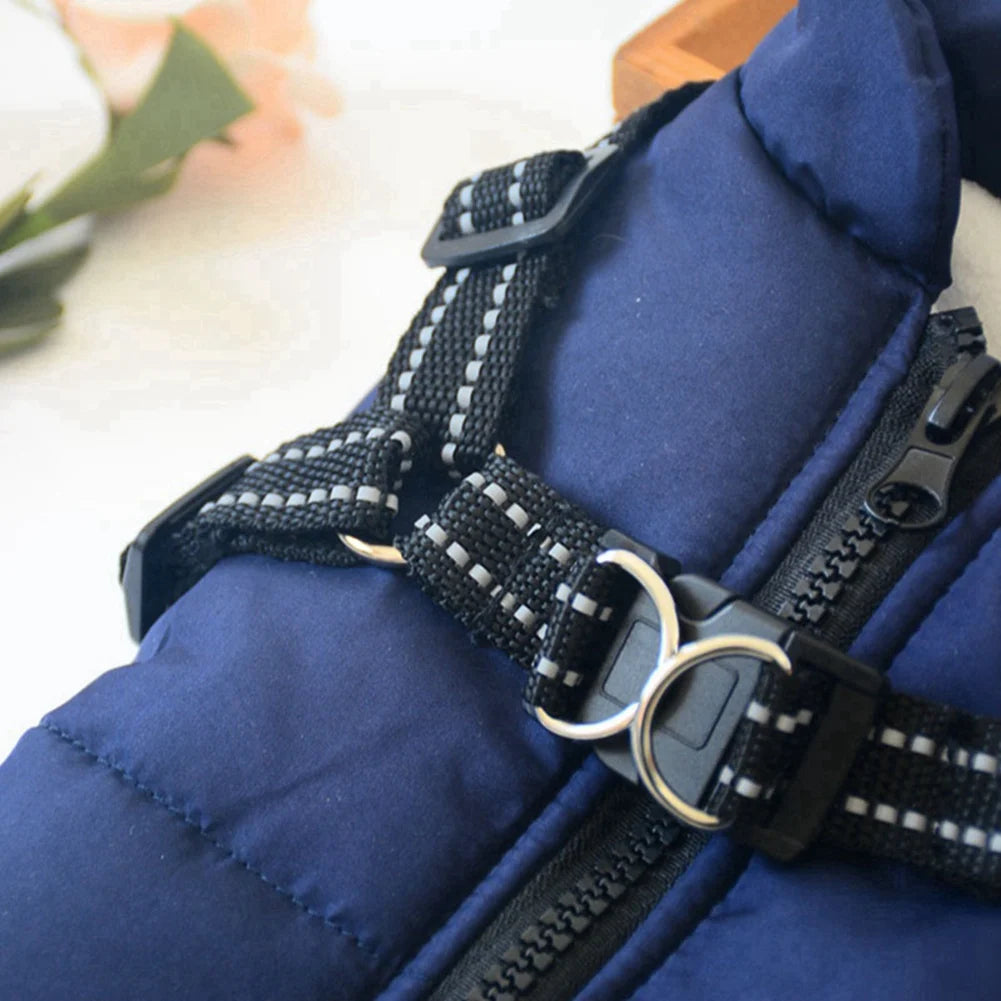 Veste d'hiver Novaelia™  imperméable avec harnais intégré pour chien