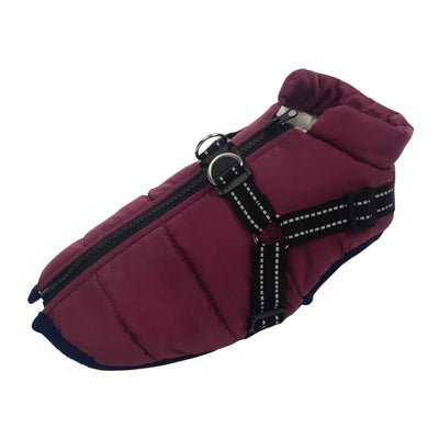 Veste d'hiver Novaelia™  imperméable avec harnais intégré pour chien